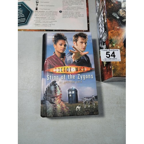 54 - Boxed Dr Who dvd board game complete with 4 collectable Dr who books