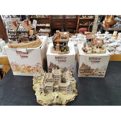 207 - 4x lilliput lane models in boxes. All in good condition