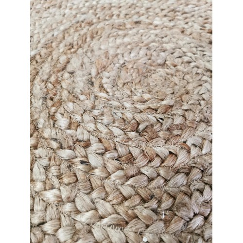 212D - Large Urbanara Jute rug measures 150cm diameter