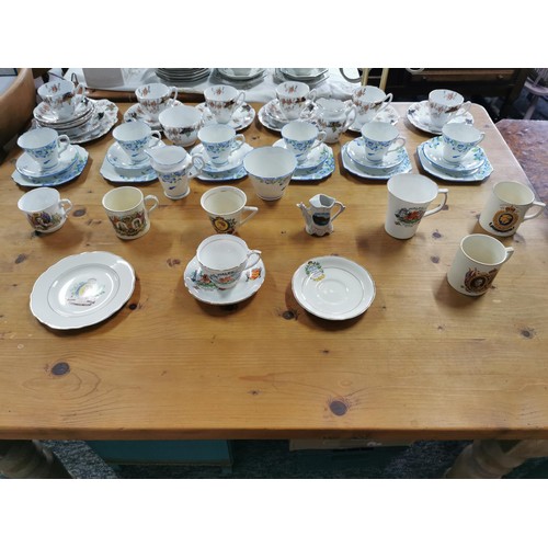 536 - Large quantity of collectable china mainly of cup and saucer sets along with coronation ware, inc a ... 