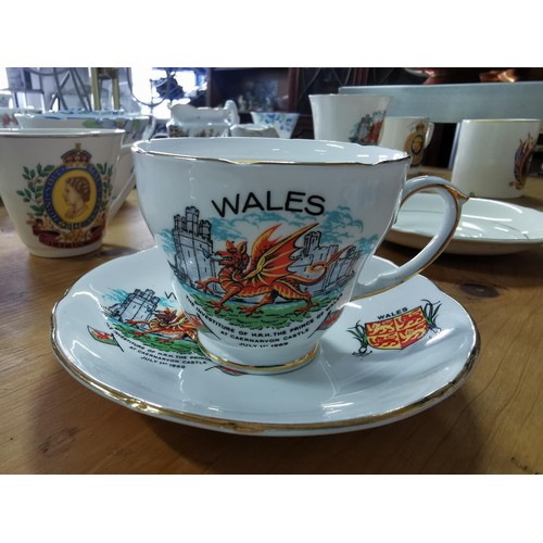 536 - Large quantity of collectable china mainly of cup and saucer sets along with coronation ware, inc a ... 