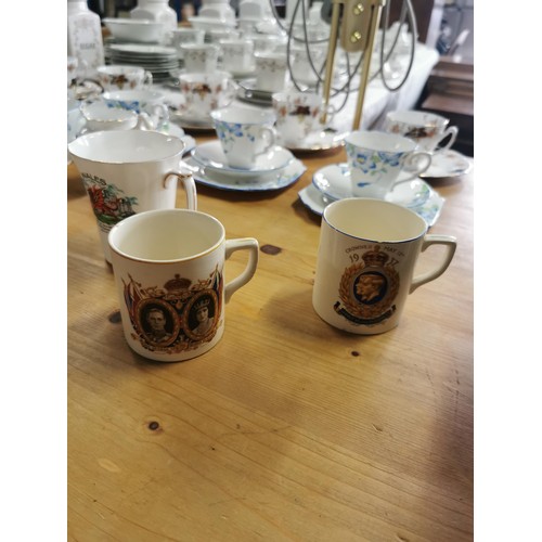 536 - Large quantity of collectable china mainly of cup and saucer sets along with coronation ware, inc a ... 