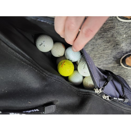 63 - Comprehensive complete right handed golf club set with woods and drivers, all of the woods and the i... 