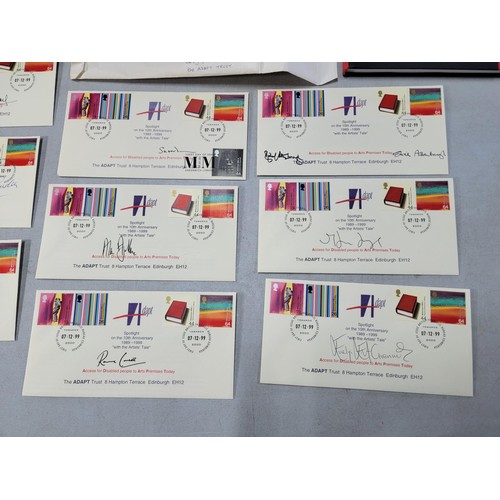 66 - Quantity of 10 first day covers 7th December 1999, for the adapt trust, each one is hand signed by p... 