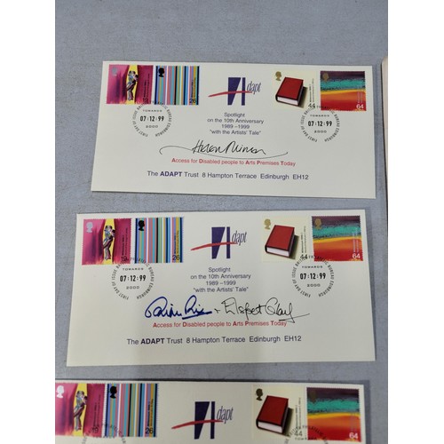 66 - Quantity of 10 first day covers 7th December 1999, for the adapt trust, each one is hand signed by p... 