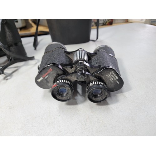 74 - 2x pairs of cased binoculars inc a 7x50 by regent and a 12x50 by Boots admiral 3