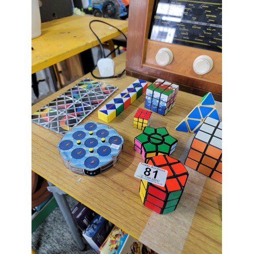 81 - Collection of variious Rubiks cubes and puzzles