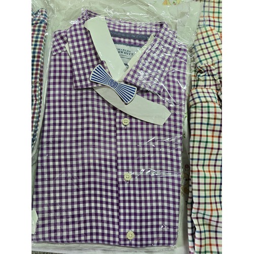 174 - 5 x Charles Tyrwhitt & Van Heusen long sleeve shirts some as new some are dry cleaned all 17.5