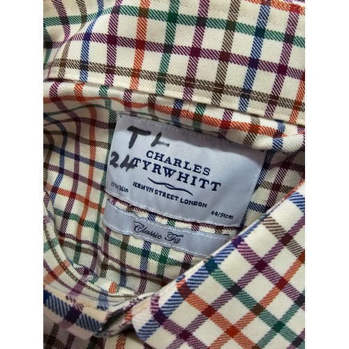 174 - 5 x Charles Tyrwhitt & Van Heusen long sleeve shirts some as new some are dry cleaned all 17.5