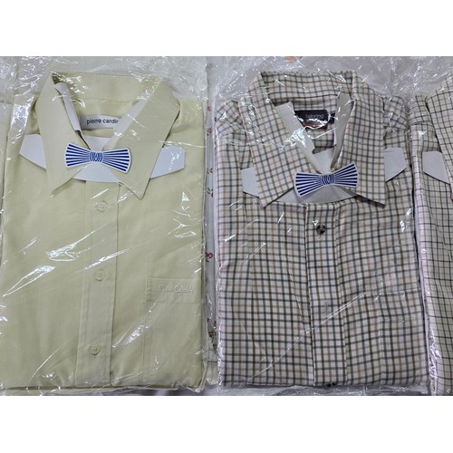 195 - 5 x as new inc Van Hewsen and Pierre Cardin long sleeve shirts M & S Blewbury 4 are  17.5 neck and 4... 