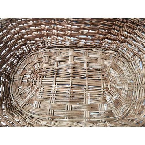 567 - A wicker log basket along with one other long basket