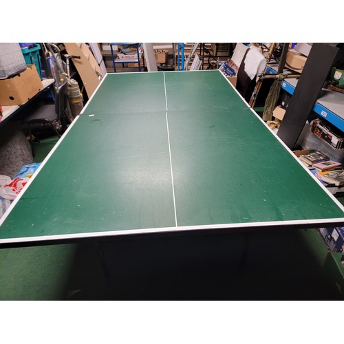 535 - Full size Table tennis table by Butterfly standing on castored trolley all complete no accessories i... 