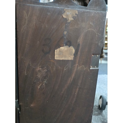 139 - Victorian mahogany 8 day long case / grandfather clock chiming on a bell with seconds subsidiary dia... 