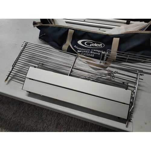 2 - Good quality cased Gelert aluminium camping kitchen in good overall condition