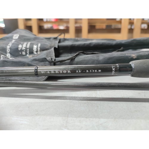 11 - As new unused Fox warrior 12ft rod TC2.5 in good order complete with bag