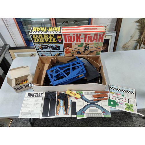 17 - Vintage 1960's boxed Trik Trak game set appears to be complete in its original box with 2x cars and ... 