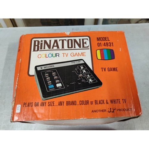 18 - Binatone colour vintage games console complete in original box