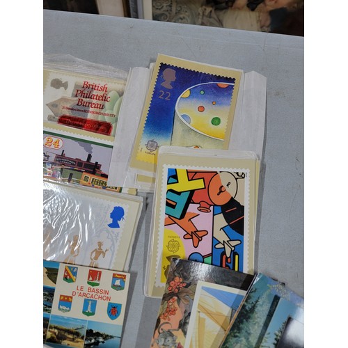 21 - Box containing a large collection of PDQ stamp cards covering various subjects inc Wildlife, Gilbert... 