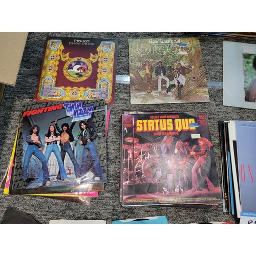 26 - Very large quantity of LP's inc Status Quo, David Bowie, Donny Osmond, Tom Jones etc along with a qu... 