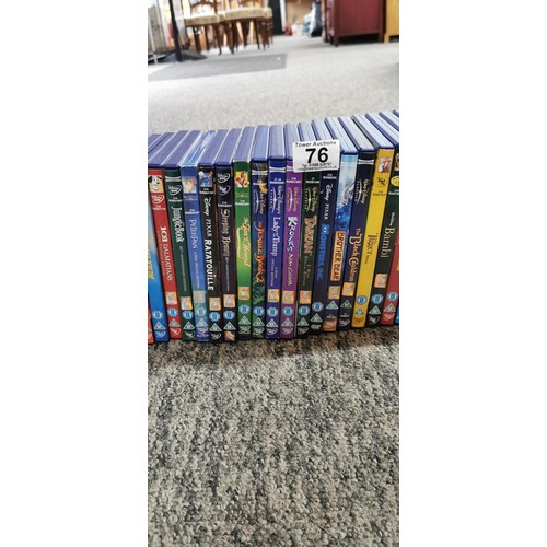 76 - A large quantity of Disney DVD's including a couple of limited editions, 1 being new and sealed. A n... 