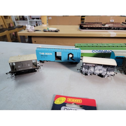 43 - Large quantity of rolling stock by Tri-ang and Hornby inc Shell rolling stock, Cory coal wagon, Pedi... 