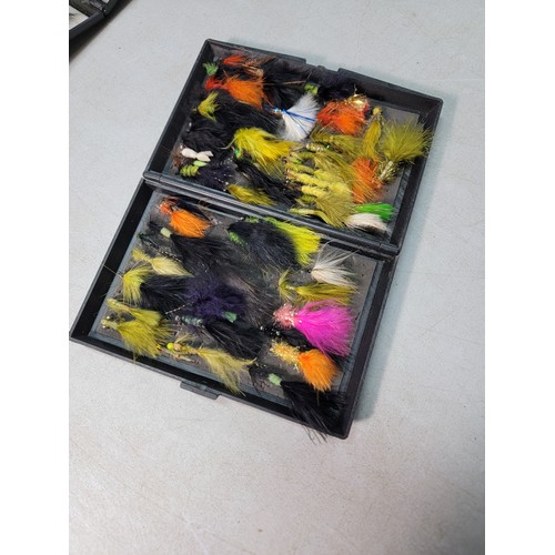 44 - 3x cases of hand made fly fishing flies of various sizes and colours, see pictures for details