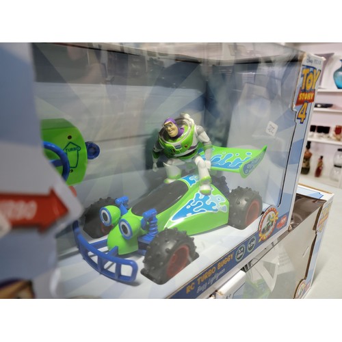 49 - 3x Toy story 4 RC buzz lightyear turbo buggys all complete with remotes and instructions in as new c... 