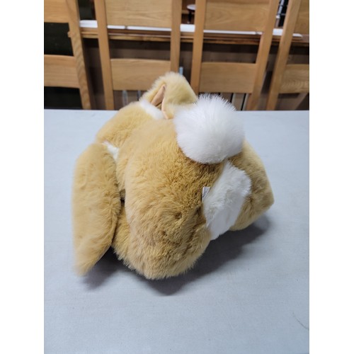 53 - Large bunny formed plush toy in good order with dickiebow, stands at 34cm high