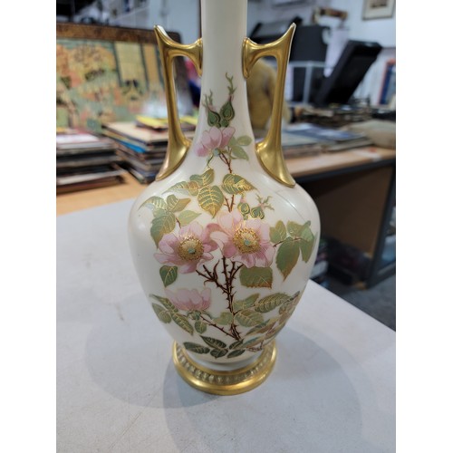 209 - 2x good quality vintage Royal Worcester vases inc a  a good quality Royal Worcester vase with a drag... 