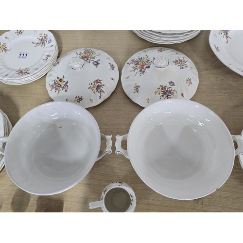 111 - A collection of part dinner and tea sets to include a good 38 piece Royal Doulton Old Leeds Sprays d... 