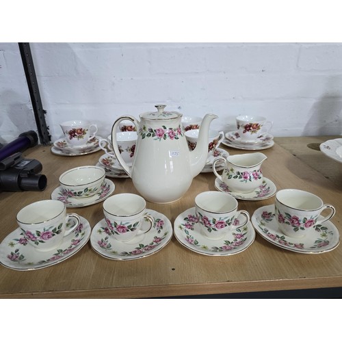 111 - A collection of part dinner and tea sets to include a good 38 piece Royal Doulton Old Leeds Sprays d... 