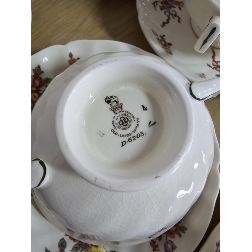 111 - A collection of part dinner and tea sets to include a good 38 piece Royal Doulton Old Leeds Sprays d... 