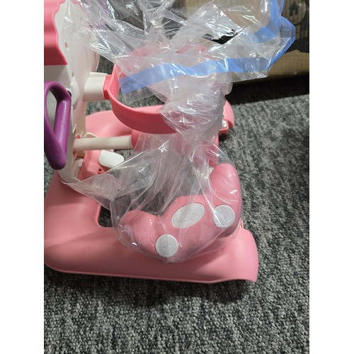 113 - 2x Joie dolls prams, appear unused along with a Zapf creations remote control baby walker.