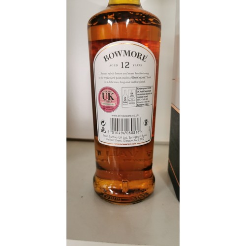 96 - A new and sealed bottle of 70cl Bowmore 12 year single malt Scotch whisky complete with original box... 