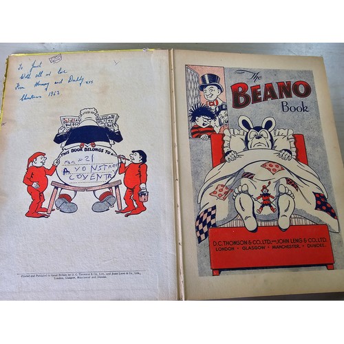 226 - A collection of early vintage Beano items to include a 1954 The Beano Book and a 1959 The Beano Book... 