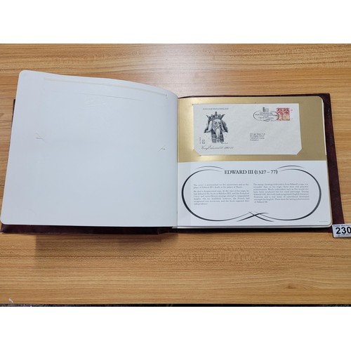 230 - A first day cover stamp album titled  Kings & Queens of England The Summer Collection, nicely presen... 