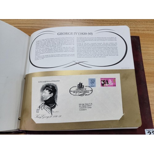 230 - A first day cover stamp album titled  Kings & Queens of England The Summer Collection, nicely presen... 