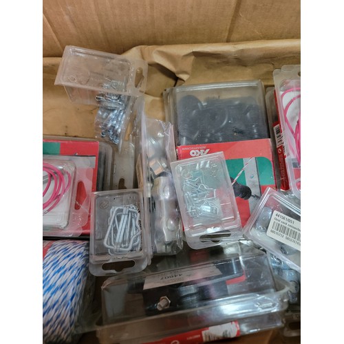 155 - Boxed containing a quantity of Ako electric fence equipment inc connectors, insulators, new and seal... 