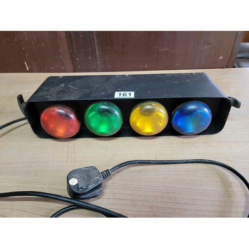 161 - Sound LAB G006 FA 4x bulb red, green, yellow and blue disco wall hanging light. Height of 12cm x len... 