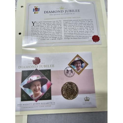 248 - A large Westminster collection of 28x commemorative stamped coin covers, all relating to the diamond... 