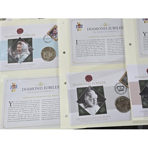 248 - A large Westminster collection of 28x commemorative stamped coin covers, all relating to the diamond... 