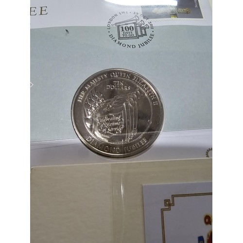 248 - A large Westminster collection of 28x commemorative stamped coin covers, all relating to the diamond... 