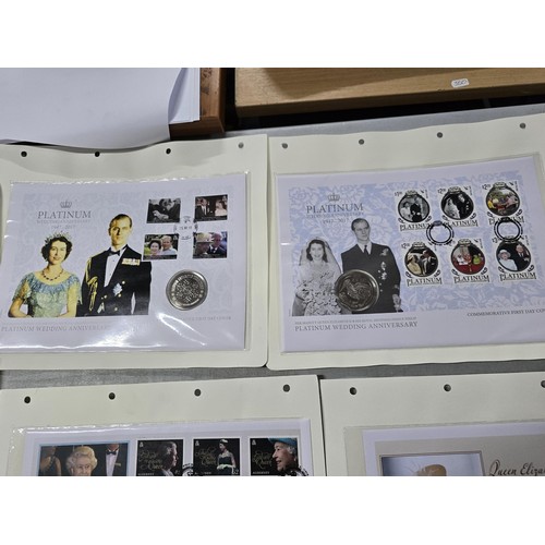 249 - A large collection of 19 commemorative coin stamped first day covers to include 6 relating to the pl... 