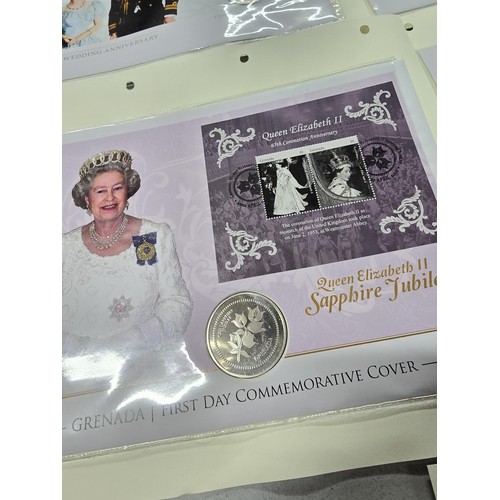 249 - A large collection of 19 commemorative coin stamped first day covers to include 6 relating to the pl... 