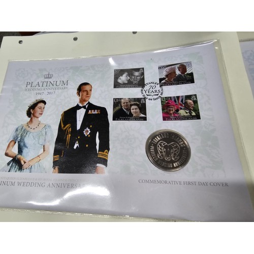 249 - A large collection of 19 commemorative coin stamped first day covers to include 6 relating to the pl... 