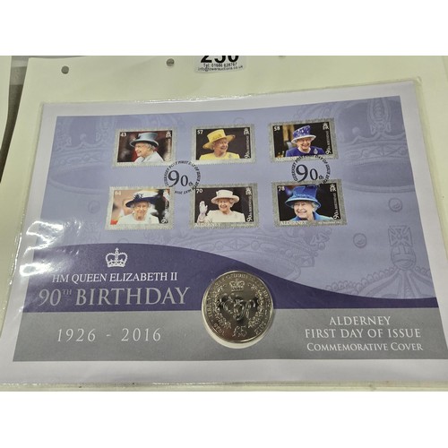 250 - A large collection of 25x commemorative coin stamped first day covers all relating to Queen Elizabet... 