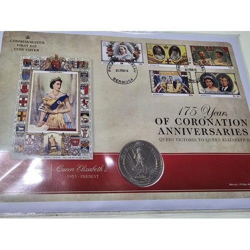 251 - A large collection of 29x commemorative coin stamp covers to include 4x £2 coins,  one £5 coin and t... 