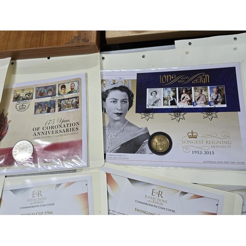 251 - A large collection of 29x commemorative coin stamp covers to include 4x £2 coins,  one £5 coin and t... 