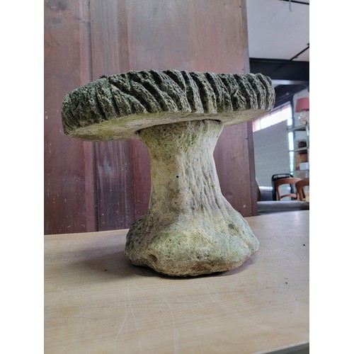 172 - Stoneware birdbath on stand in good condition height 36cm diameter 42cm