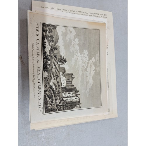 366 - Large collection of late 18th century and early 19th century antique engravings of views of mid and ... 